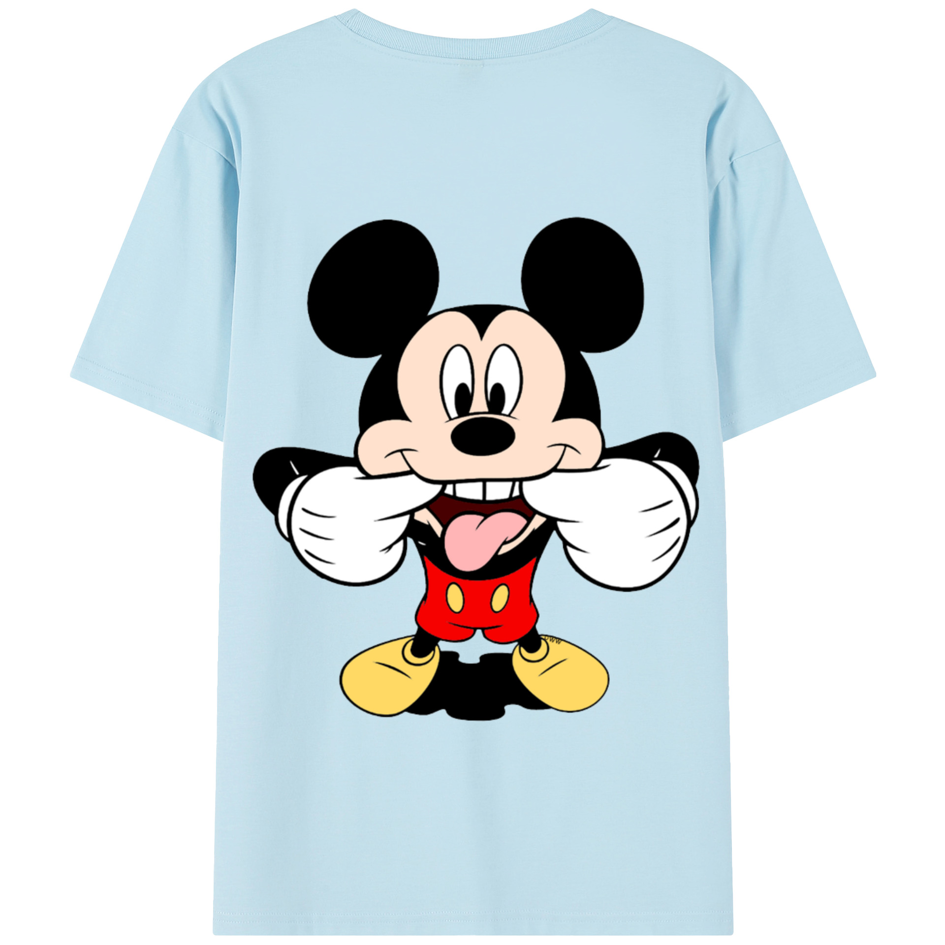 （画像用） ミッキーマウス Mickey Mouse 綿100％半袖Tシャツ（背面プリント）